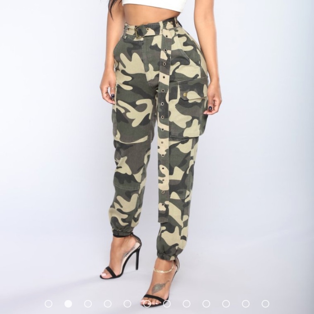 Cargo pants- Camouflage Fashion Nova